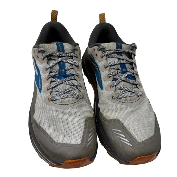 Brooks Cascadia 16 Trail Running Shoes Gray Orange Men display picture 2